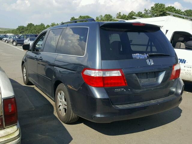 5FNRL387X6B431330 - 2006 HONDA ODYSSEY EX BLUE photo 3