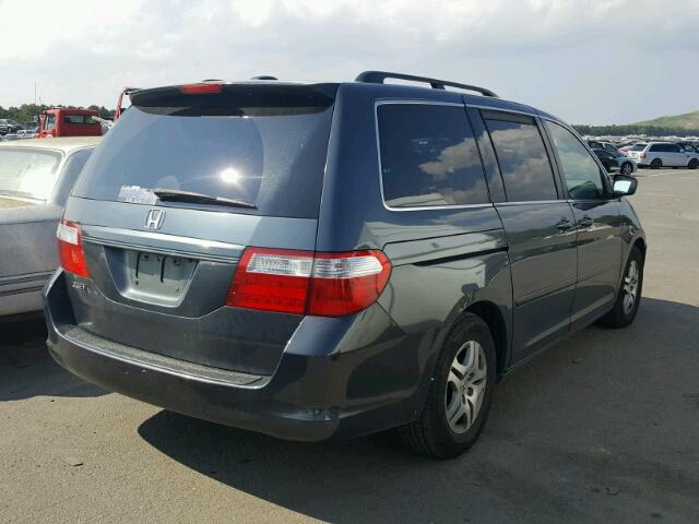 5FNRL387X6B431330 - 2006 HONDA ODYSSEY EX BLUE photo 4