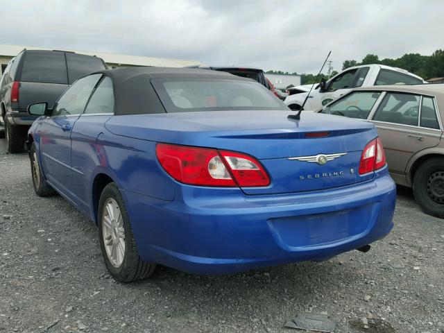 1C3LC45KX8N247261 - 2008 CHRYSLER SEBRING BLUE photo 3