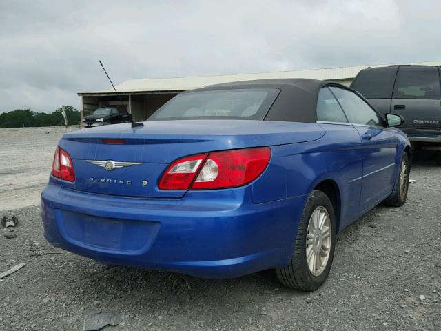 1C3LC45KX8N247261 - 2008 CHRYSLER SEBRING BLUE photo 4