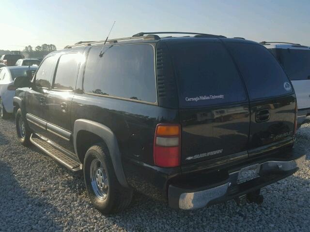 3GNEC16T81G182538 - 2001 CHEVROLET SUBURBAN C BLACK photo 3