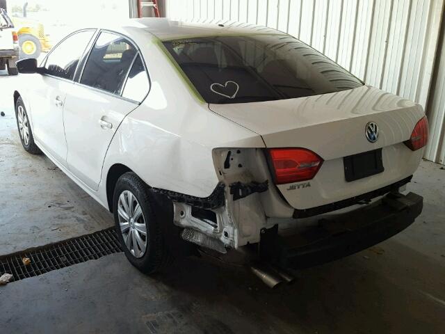 3VW2K7AJ2CM366060 - 2012 VOLKSWAGEN JETTA BASE 白色 照片 3