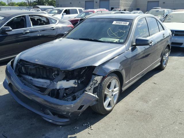 WDDGF5EB1BR167573 - 2011 MERCEDES-BENZ C 300 GRAY photo 2