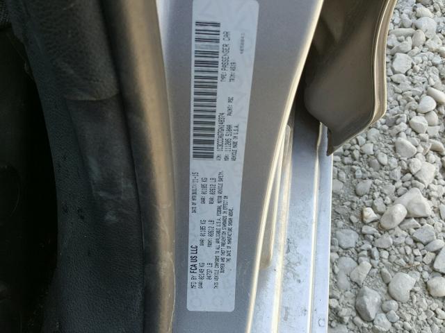 1C3CCCAG7GN148374 - 2016 CHRYSLER 200 LIMITE SILVER photo 10