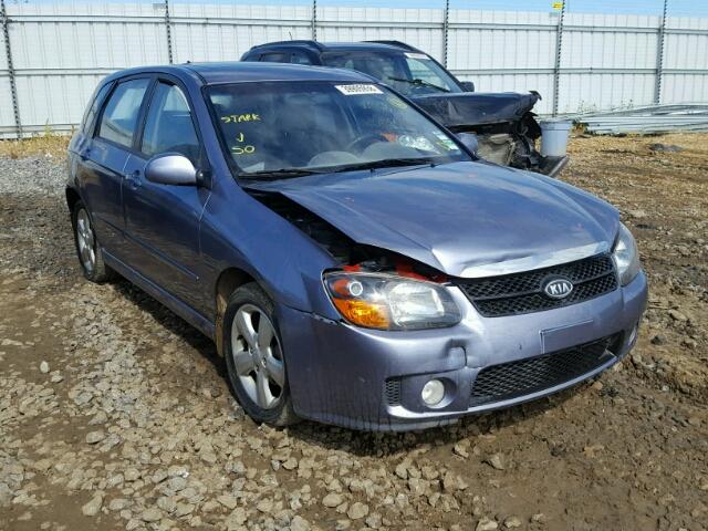 KNAFE241895025803 - 2009 KIA SPECTRA SX BLUE photo 1