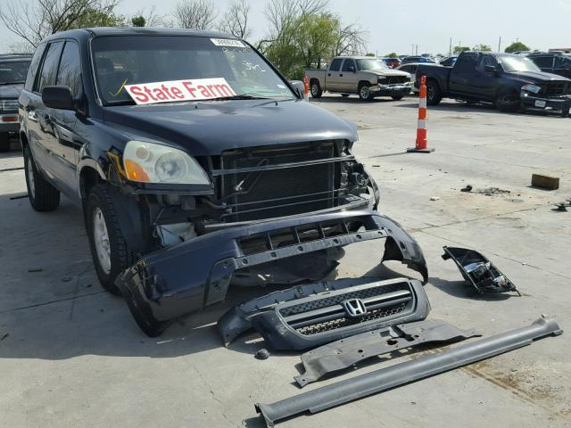 2HKYF18154H535340 - 2004 HONDA PILOT LX BLACK photo 1