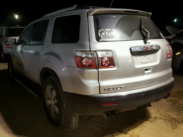 1GKKRSED0CJ381468 - 2012 GMC ACADIA SLT SILVER photo 3