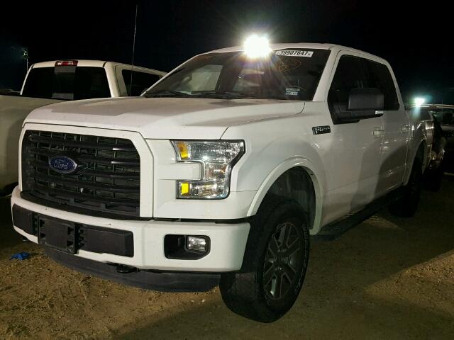 1FTEW1EF9FKD65927 - 2015 FORD F150 SUPER WHITE photo 2