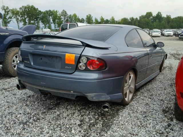 6G2VX12U15L440622 - 2005 PONTIAC GTO BLUE photo 4