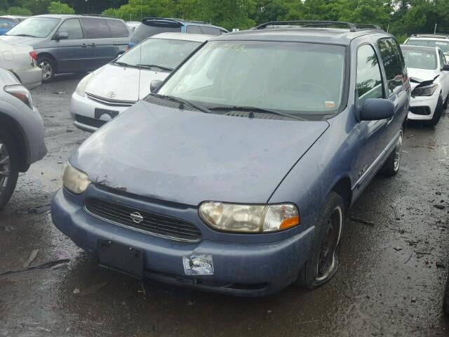 4N2XN11T8XD811849 - 1999 NISSAN QUEST SE BLUE photo 2