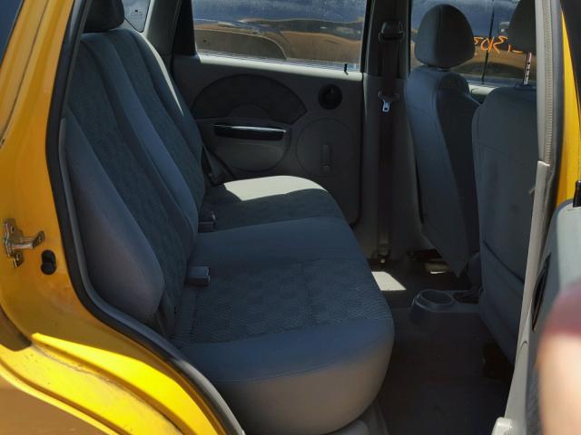 KL1TD626X5B503530 - 2005 CHEVROLET AVEO BASE Դեղին լուսանկար 6