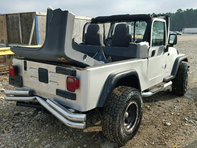 1J4FA49SX4P760429 - 2004 JEEP WRANGLER / SILVER photo 4