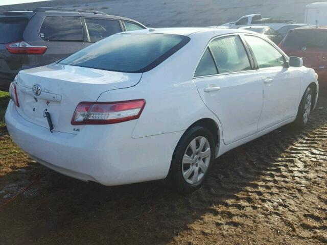 4T4BF3EK7BR176592 - 2011 TOYOTA CAMRY WHITE photo 4