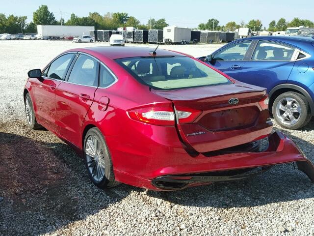 3FA6P0H99DR161760 - 2013 FORD FUSION BURGUNDY photo 3