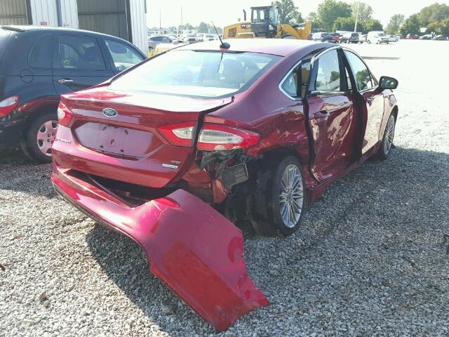 3FA6P0H99DR161760 - 2013 FORD FUSION BURGUNDY photo 4