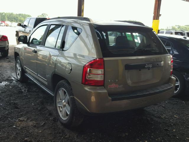 1J8FF47W28D721766 - 2008 JEEP COMPASS SP TAN photo 3