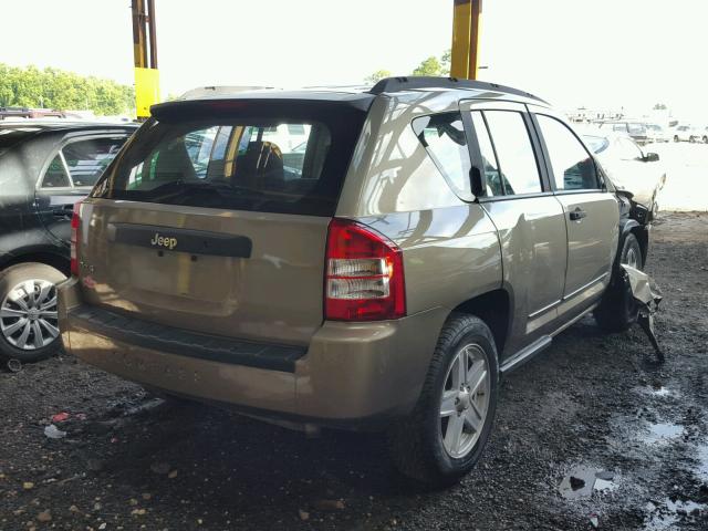 1J8FF47W28D721766 - 2008 JEEP COMPASS SP TAN photo 4