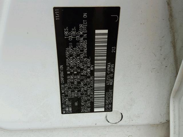 JTLZE4FE7CJ006285 - 2012 TOYOTA SCION XB Ağ foto 10