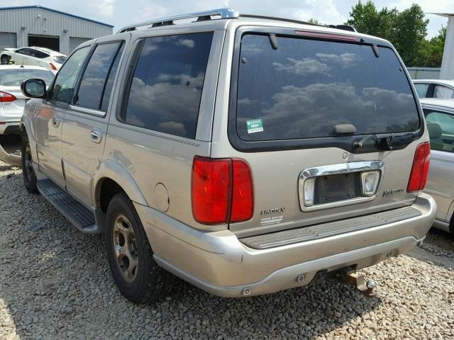 5LMEU27A1YLJ18212 - 2000 LINCOLN NAVIGATOR 金色 照片 3