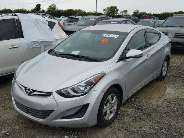 5NPDH4AE8FH555480 - 2015 HYUNDAI ELANTRA SILVER photo 2