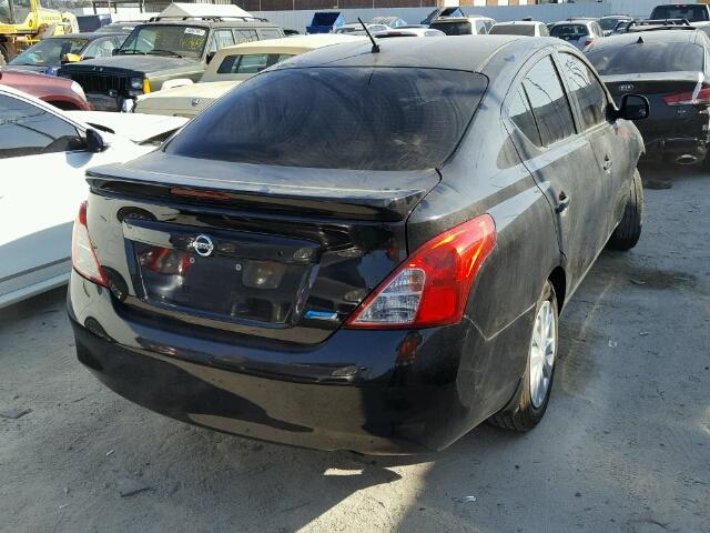 3N1CN7AP9FL915835 - 2015 NISSAN VERSA S BLACK photo 4