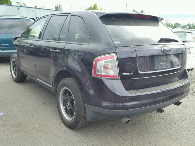 2FMDK49C67BB63613 - 2007 FORD EDGE SEL P PURPLE photo 3