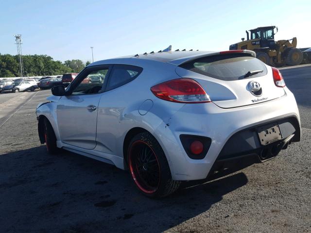 KMHTC6AE5DU164842 - 2013 HYUNDAI VELOSTER T SILVER photo 3