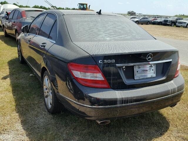 WDDGF54X78F068067 - 2008 MERCEDES-BENZ C BLACK photo 3