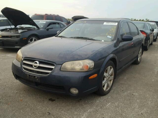 JN1DA31D62T429312 - 2002 NISSAN MAXIMA BLUE photo 2