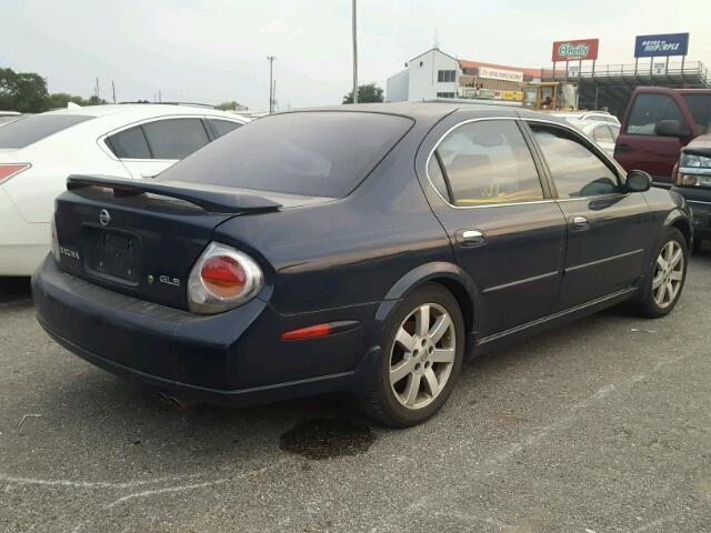 JN1DA31D62T429312 - 2002 NISSAN MAXIMA BLUE photo 4