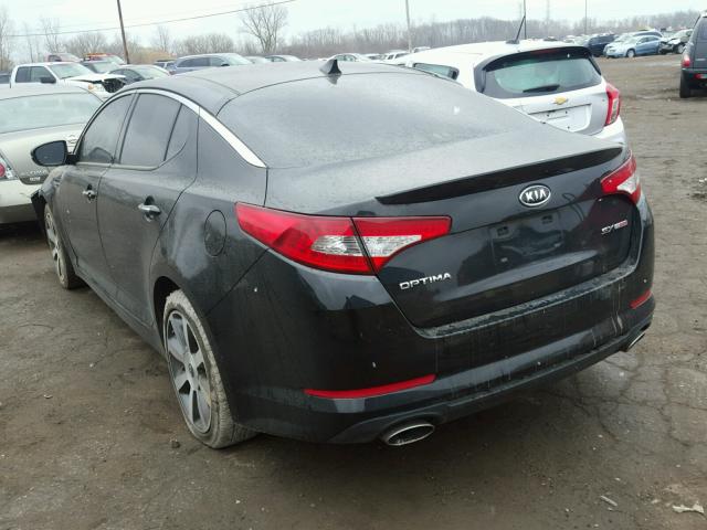 KNAGR4A61B5127986 - 2011 KIA OPTIMA SX BLACK photo 3