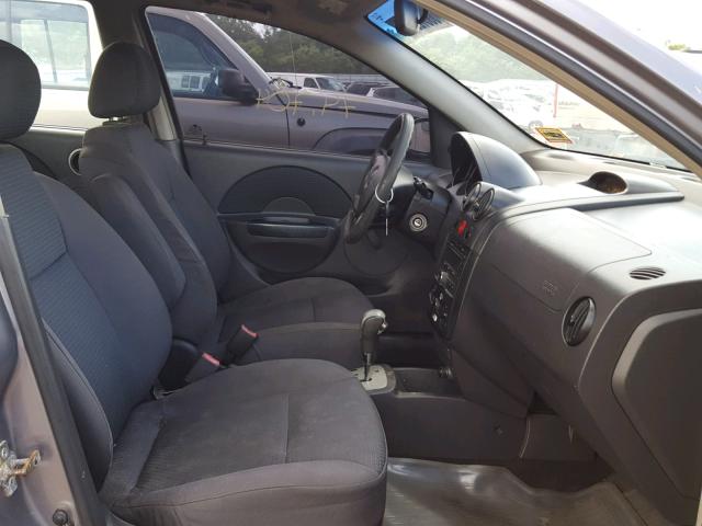 KL1TD666X7B746560 - 2007 CHEVROLET AVEO BASE Күміс фото 5