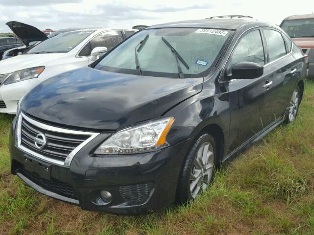 3N1AB7AP9EL642474 - 2014 NISSAN SENTRA S BLACK photo 2