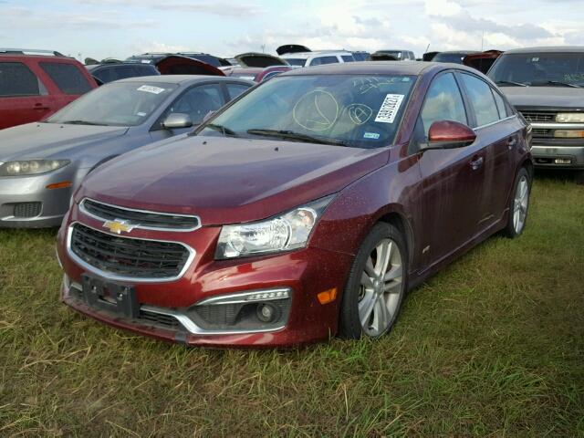 1G1PG5SB3F7179889 - 2015 CHEVROLET CRUZE MAROON photo 2