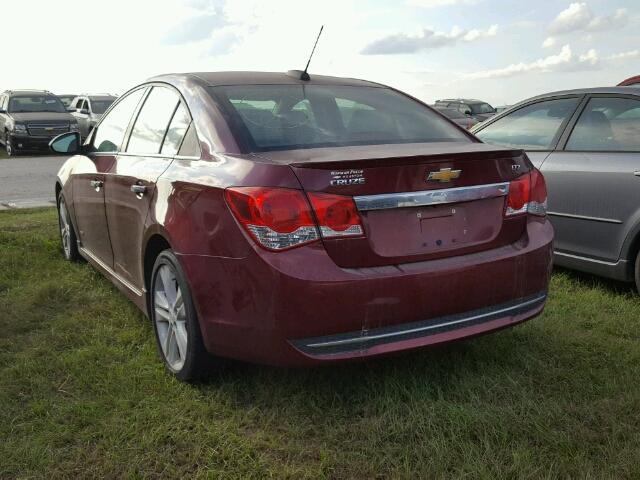 1G1PG5SB3F7179889 - 2015 CHEVROLET CRUZE MAROON photo 3