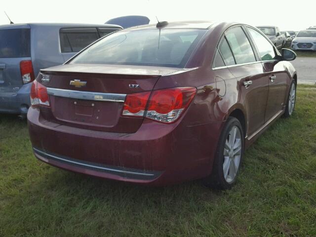 1G1PG5SB3F7179889 - 2015 CHEVROLET CRUZE MAROON photo 4