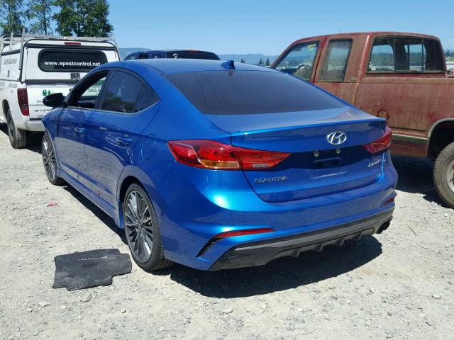 KMHD04LB5HU364565 - 2017 HYUNDAI ELANTRA SP BLUE photo 3