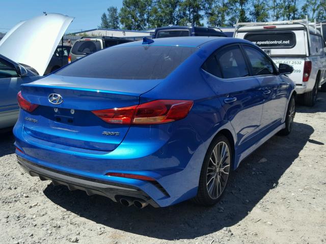 KMHD04LB5HU364565 - 2017 HYUNDAI ELANTRA SP BLUE photo 4