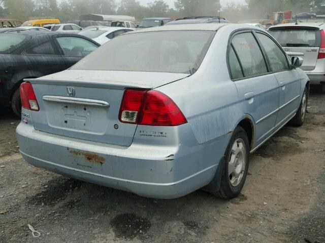 JHMES96643S018427 - 2003 HONDA CIVIC HYBR BLUE photo 4