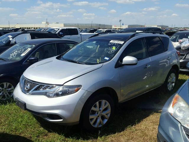 JN8AZ1MUXCW118480 - 2012 NISSAN MURANO SILVER photo 2