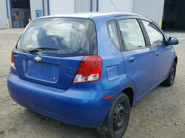 KL1TD666X7B759101 - 2007 CHEVROLET AVEO BASE Կապույտ լուսանկար 4