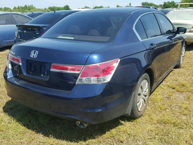 1HGCP2F3XCA041404 - 2012 HONDA ACCORD LX BLUE photo 4