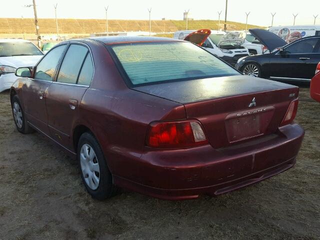 4A3AA46G03E192232 - 2003 MITSUBISHI GALANT BURGUNDY photo 3