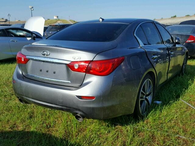 JN1BV7AP7FM333590 - 2015 INFINITI Q50 BASE Gris foto 4