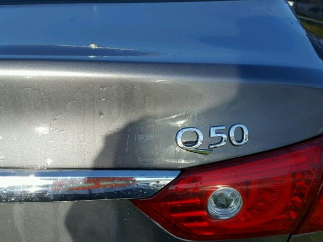 JN1BV7AP7FM333590 - 2015 INFINITI Q50 BASE GRAY photo 9