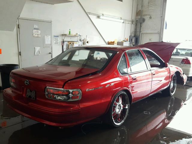 1G1BL52P6TR133202 - 1996 CHEVROLET IMPALA  SS 栗色 照片 4