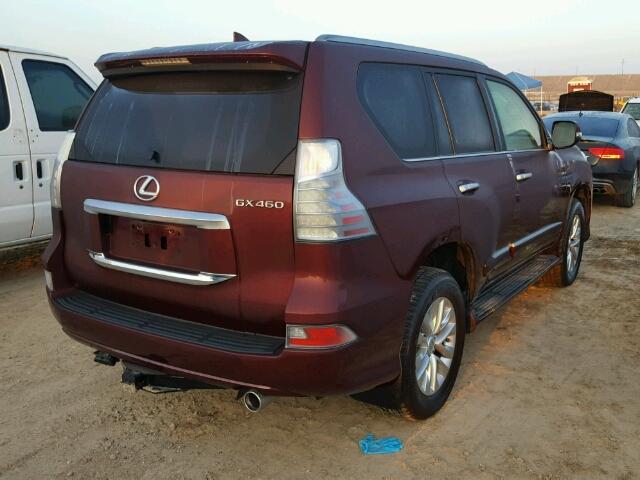 JTJBM7FX0H5159946 - 2017 LEXUS GX BURGUNDY photo 4