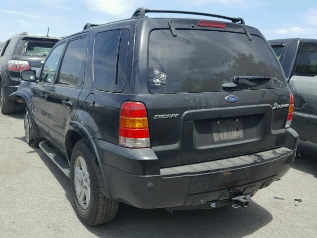 1FMCU95H66KA30794 - 2006 FORD ESCAPE HEV BLACK photo 3