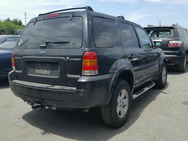 1FMCU95H66KA30794 - 2006 FORD ESCAPE HEV BLACK photo 4