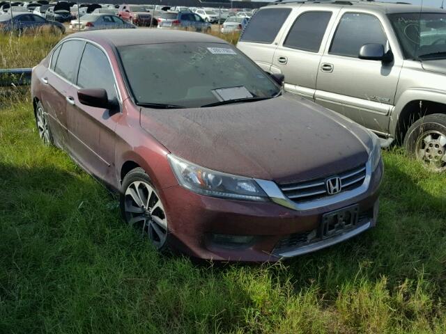 1HGCR2F59EA277783 - 2014 HONDA ACCORD MAROON photo 1